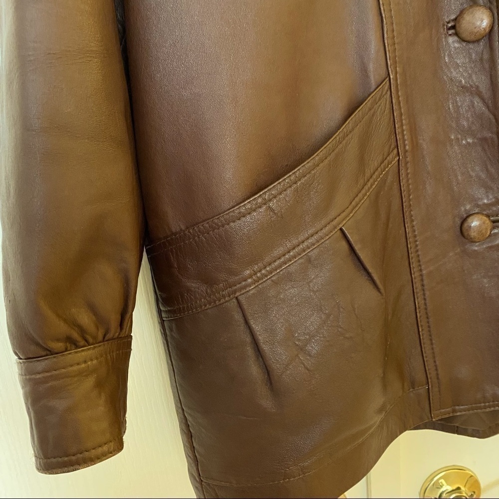 Genuine Lamb Skin Leather Jacket with polyester lining. Made in Spain. - Picture 8 of 11